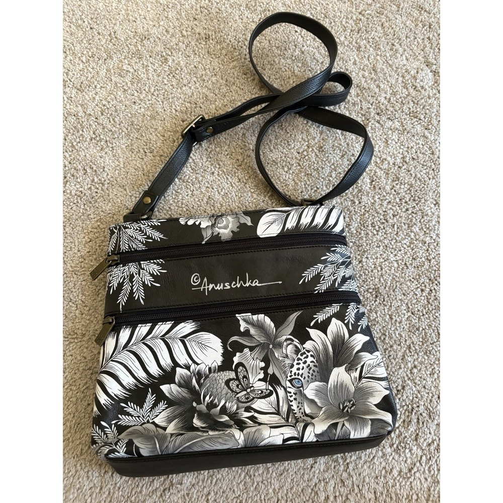 Anuschka "CLEOPATRA'S LEOPARD" Handbag Purse